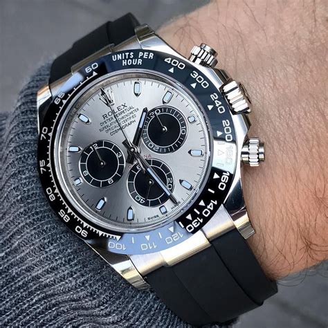 rolex chronograph schwarz silber|Rolex Cosmograph Daytona 126519LN.